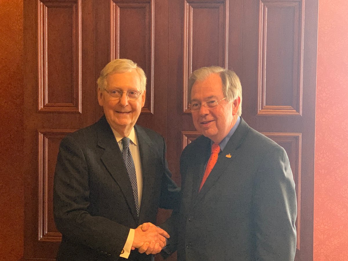 tcjudgewhitley's tweet photo. A sincere thank you to Senator Mitch McConnell for taking the time to meet with members of @NACoTweets, Kentucky Association of Counties and the California Association of Counties, to discuss our priorities in areas such as transportation and infrastructure. https://t.co/FcGVszqy1z