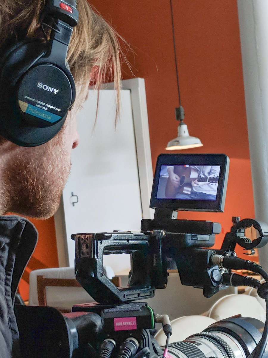 StarlabStudios's tweet photo. @TomAnderson2020 strummin' at Starlab last Friday. Shooting a video for the next Tiny Desk contest. Photos by Scott Mullaley https://t.co/iz5vmxHRvY