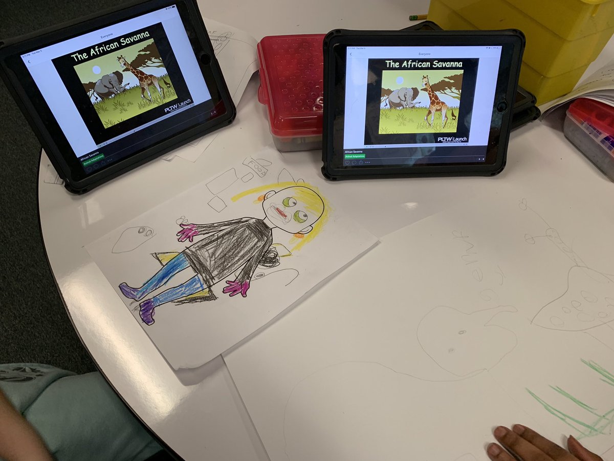 LillianSchuElem's tweet photo. @CoffeeclassLS @PLTWorg #LSsharks  spent time this afternoon with 1st grade sharks learning all about their “traveler” and what gear the traveler will need for the ecosystem they are studying.  🦈 what can you learn about these ecosystems from their drawings? https://t.co/qM23P8CnLl