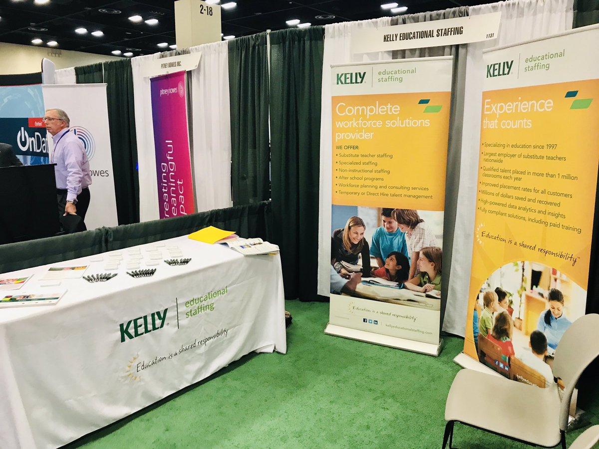 JLCornell2020's tweet photo. Come say ‘hello’ and learn how KES can save your school district time and money when staffing substitute employees! #tasbo19 #tasboengage #kellyeducationalstaffing #welovesubstituteteachers @tasbo https://t.co/aoKdYO7nkc