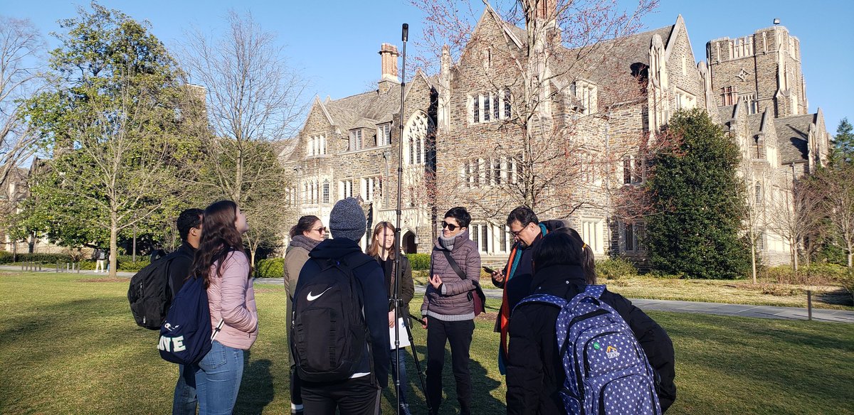 duke_dahvc's tweet photo. Spotted on the quad: the #BuildingDuke @BassConnections team learning how to create 360 captures. https://t.co/y1dgWi7JtX