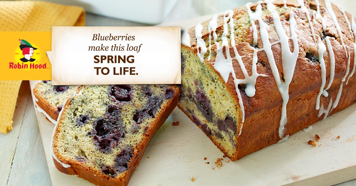 robinhoodbaking's tweet photo. Add blueberries to this easy-to-make loaf for a refreshing spring snack. Enjoy it with a cup of fresh coffee in the morning to warm up your weekend. Get the recipe at https://t.co/y3cs2RaOBM . https://t.co/7L1BasMLuU