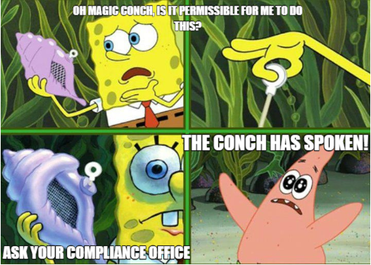 MindYoGrizzness's tweet photo. Don't leave your compliance efforts to chance! Always make sure to #AskBeforeYouAct! https://t.co/DtqkSqlwnj
