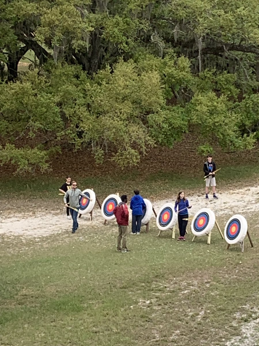 CSFmarine's tweet photo. Freshwater ecology, water filtration, Odyssey high ropes, archery, Family Feud and more so far today at the Circle F Dude Ranch! #theresnoplacelikecanterbury #circlefduderanch #gocsf #middleschool https://t.co/WXgUx9TC8q