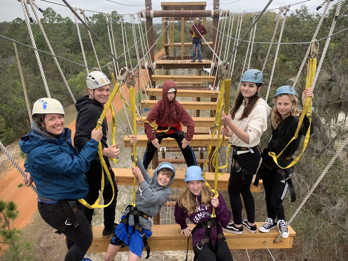CSFmarine's tweet photo. Freshwater ecology, water filtration, Odyssey high ropes, archery, Family Feud and more so far today at the Circle F Dude Ranch! #theresnoplacelikecanterbury #circlefduderanch #gocsf #middleschool https://t.co/WXgUx9TC8q