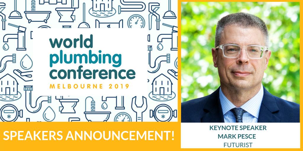Introducing Mark Pesce, keynote speaker for the WPC 2019!

To see the further speaker announcements go to mailchi.mp/a02becb1b906/w…
More speaker announcements to come soon! 

#worldplumbingconference #plumber #plumbing
