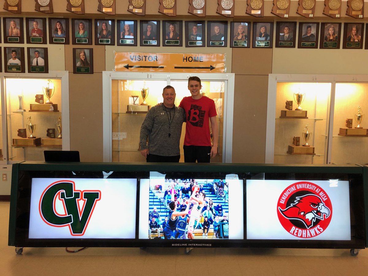 Congratulations to Cameron Welker for signing his Letter of Intent to continue his academic and athletic career (Basketball) at Benedictine University. Hard work pays off! #CVFamily