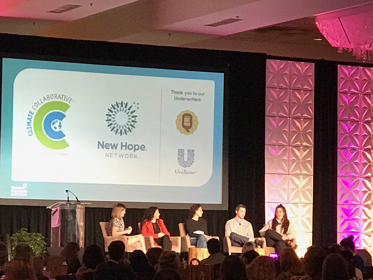 KuliKuliFoods's tweet photo. "Even small companies can have a big impact on climate. Great inspiration from: @Justins @StrausOrganic @Danone @MegaFood." - @lisacurtis, Kuli Kuli Founder at @ClimateColl during @NatProdExpo #ExpoWest2019. #climatecollaborative #climateaction #climateactionday https://t.co/eEUJqwC9id