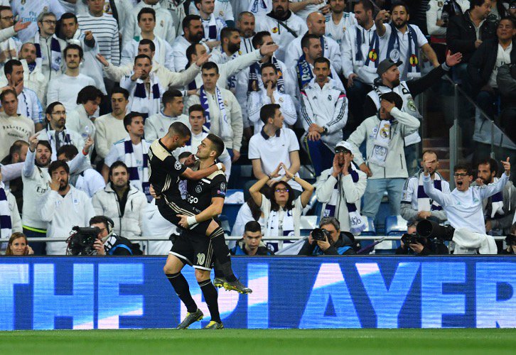 MirrorFootball's tweet photo. Real Madrid 1-4 Ajax (3-5 agg): Holders out of Champions League - 5 talking points | @riksharma_ https://t.co/7RoTTNK32b https://t.co/4bYopgiPw0