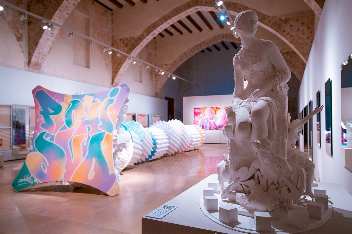 CARLOSEES's tweet photo. Evreka
A large solo exhibition by Spain-based artist duo Pichi &amp; Avo using the Urbanmythology style that blends the dynamics, immediacy, and uncompromising attitude of graffiti along with the traditional quality and timeless appearance of ancient Greek and Roman cultures. https://t.co/o84vJfBCNv