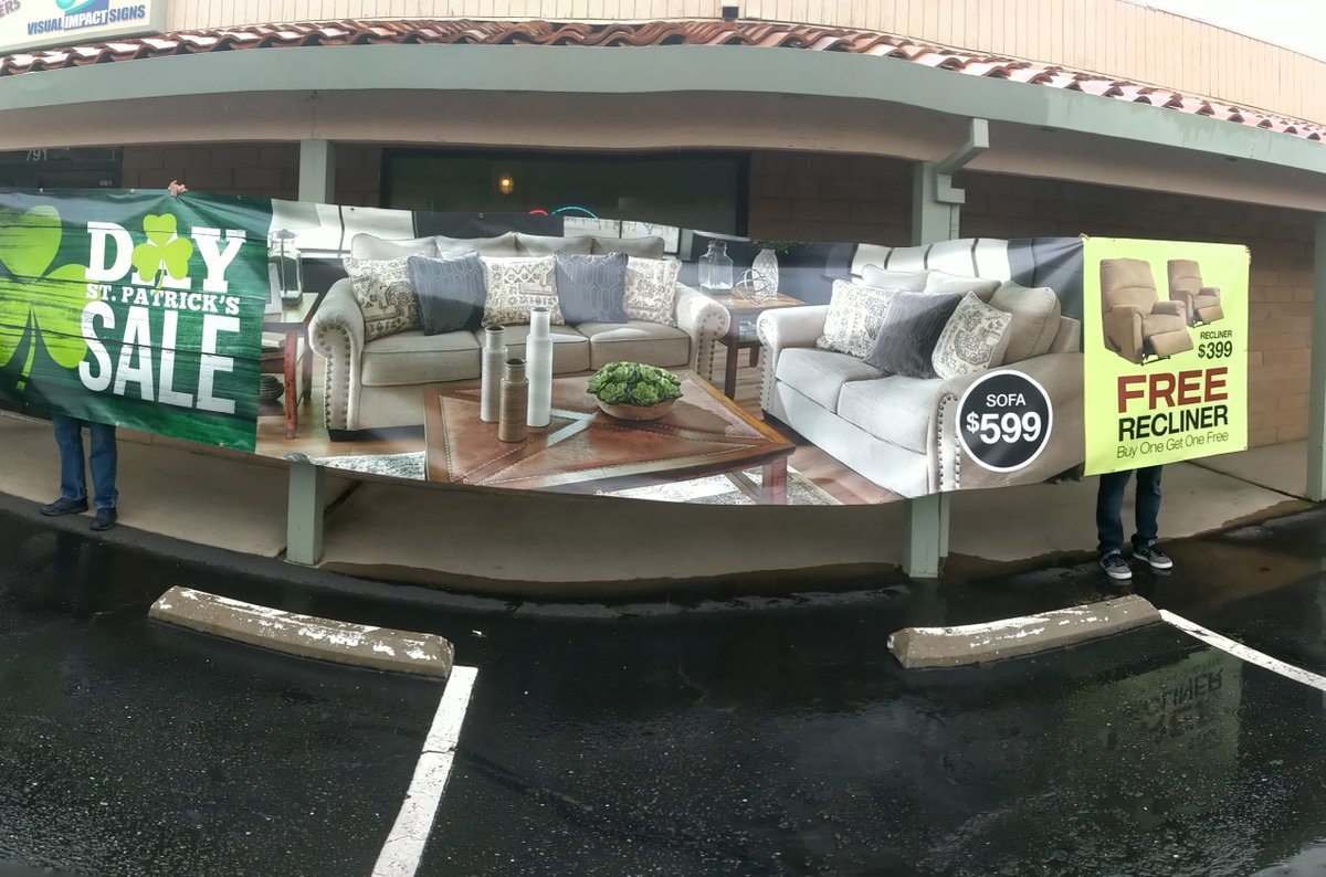 We are proud to have made these St. Patrick’s Day banners for Evans Furniture Galleries.

Do you have a sale or promotion planned? If so, let us help you get your sales up. Come check us out or give us a call.