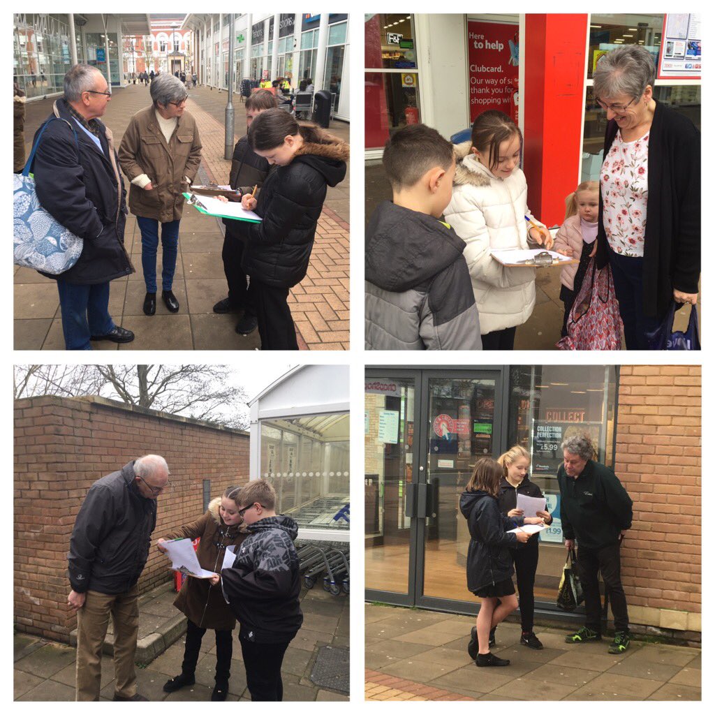 AlexFlemingSch's tweet photo. Geography fieldwork trip with Year 6 in Madeley completing a shopping survey. If was great to talk to the general public about Madeley and their shopping habits. It was lovely to receive comments from people about how well spoken and polite the children were. @MadeleyTC @The_GA https://t.co/6H3AnowLee