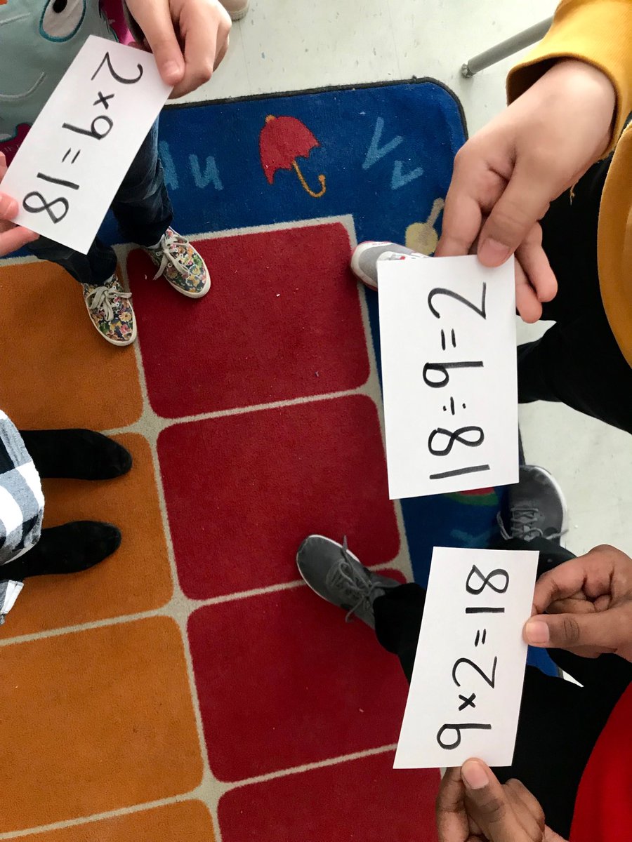 MsBailis's tweet photo. Students worked together to find their multiplication &amp; division related fact family! #iteachmath #multiplication #division #QueensEduc ⁦@MoraineHills⁩ https://t.co/5n8yBDzP8p