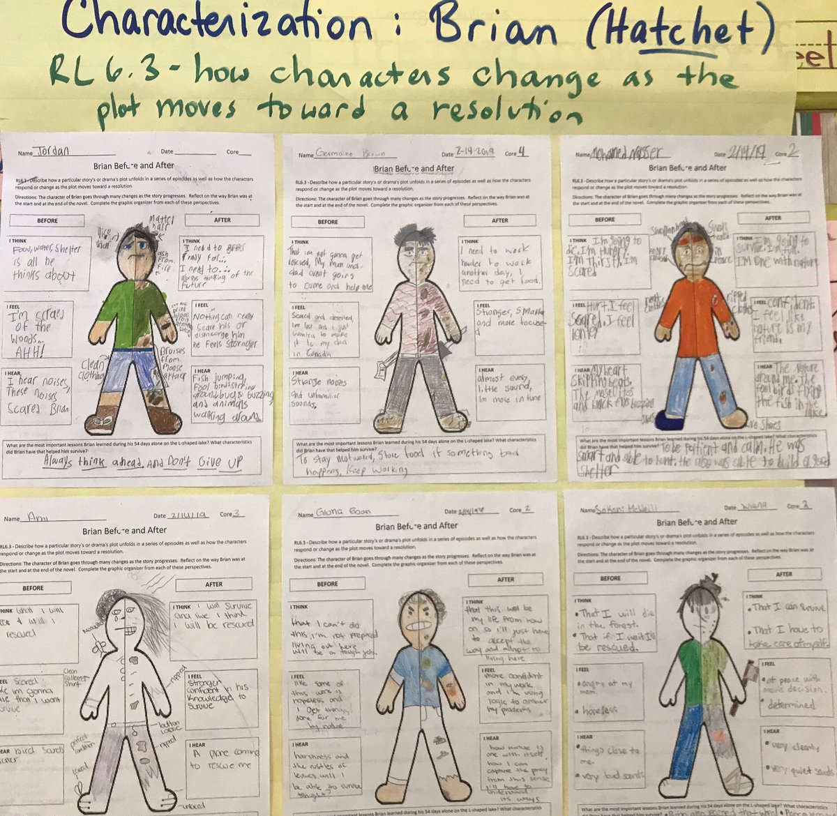 h_johnson4's tweet photo. Thinking about how characters change during a story @PrincipalBrown1 https://t.co/48AAl4IYp3