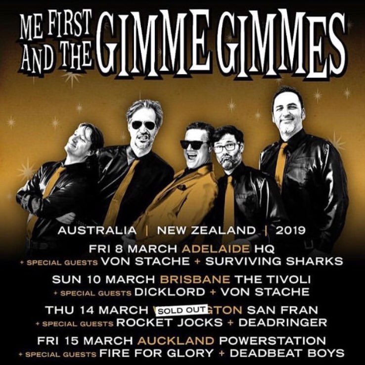 Oi. @GimmeGimmeDivas head to Australia and New Zealand this week! #fatwreckchords #mefirstandthegimmegimmes