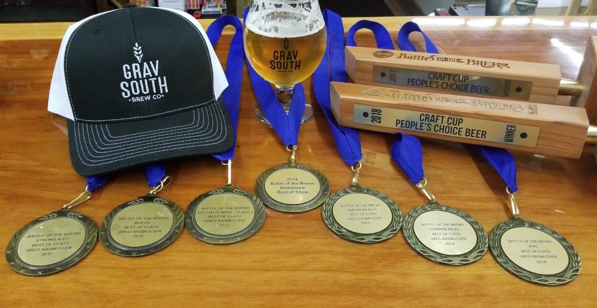 Look at all that bling! <a href="/707brewco/">GravSouth Brewing Co</a> has won many awards at past Battle of the Brews events and they’re set to return this year! April 6th at the Sonoma County Fairgrounds. Tix: BattleoftheBrews.com