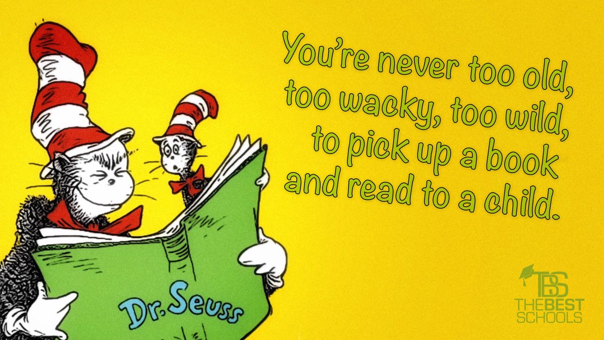 Always, always, always – make time to read to kids. Just 10 minutes a day can CHANGE THEIR LIVES FOREVER. I think story-time should be part of every school day, in secondaries as well as primaries! #literacy

theguardian.com/books/2019/mar…

(Art: Dr Seuss)