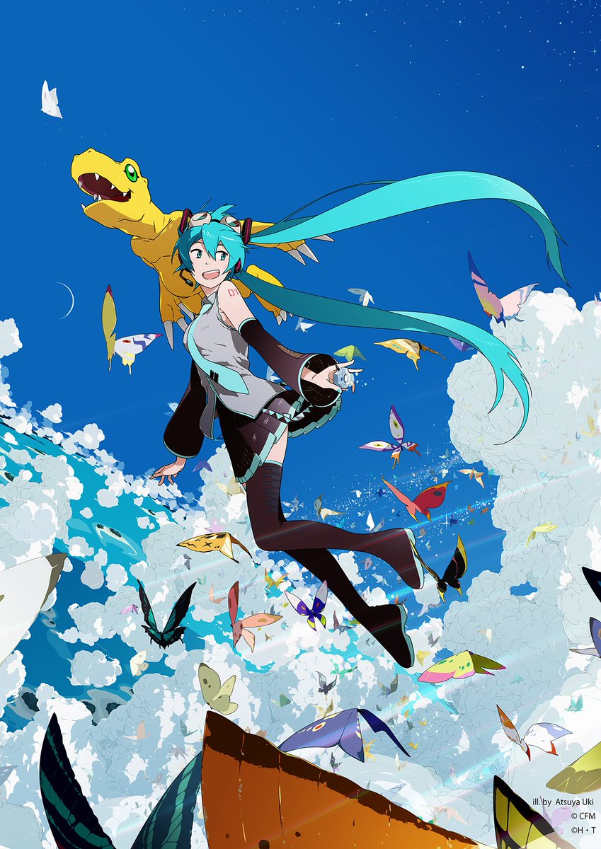 初音ミク 公式さんのツイート お知らせ デジモンアドベンチャー２０周年記念に初音ミクコラボも決定 美麗な描き下ろしイラストが公開になりました 担当下さったのはなんと宇木敦哉氏です どんなコラボになるのか今後の続報をお楽しみに T Co Qq3fz4sxxl