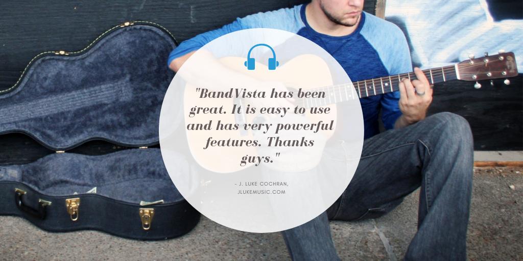 bandvista's tweet photo. "BandVista has been great. It is easy to use and has very powerful features. Thanks guys." - J. Luke Cochran 

Check out J Luke's site at https://t.co/cmRNptNOhc and then start your own at https://t.co/m47OTNycl4! #bandvista https://t.co/09Bqw7Hl9k