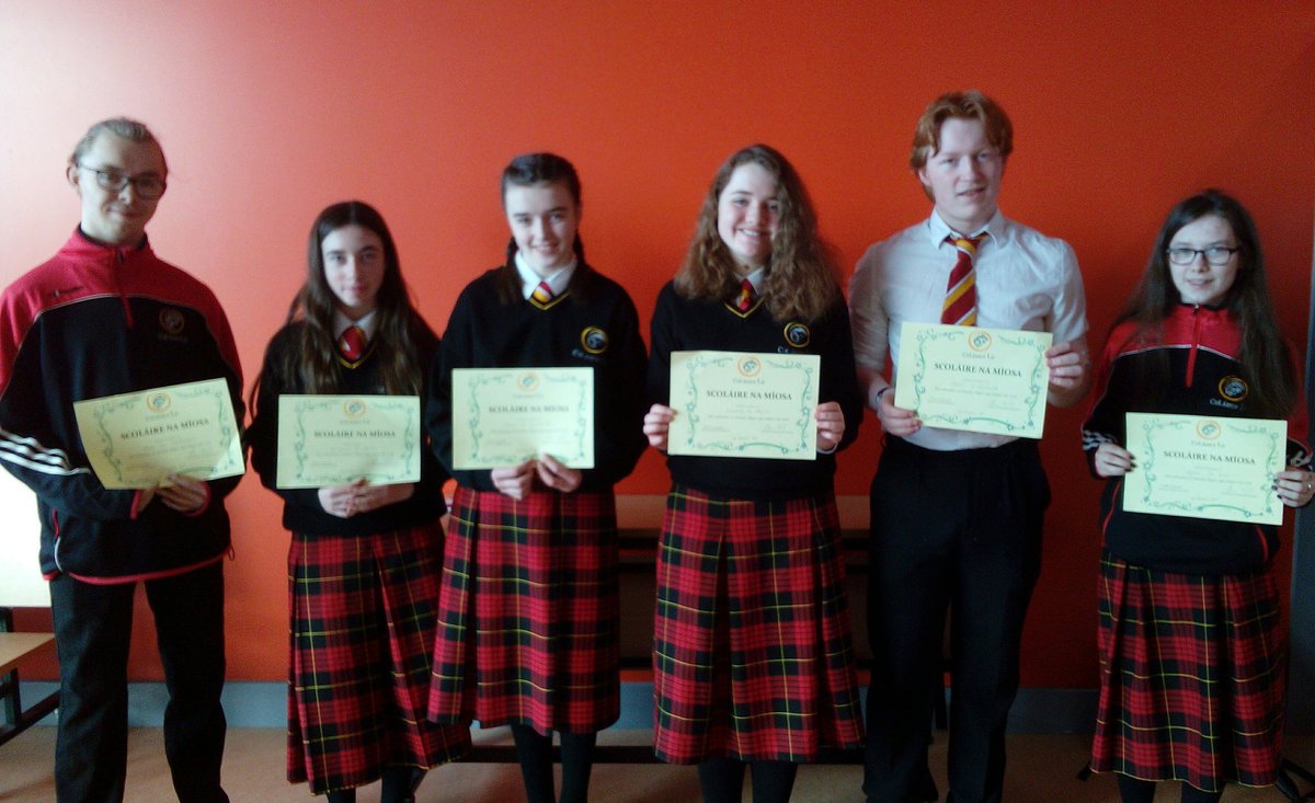 Comhghairdeas le scoláirí na míosa do mhí Fheabhra. Congratulations to our February student of the month award winners. #feabhas