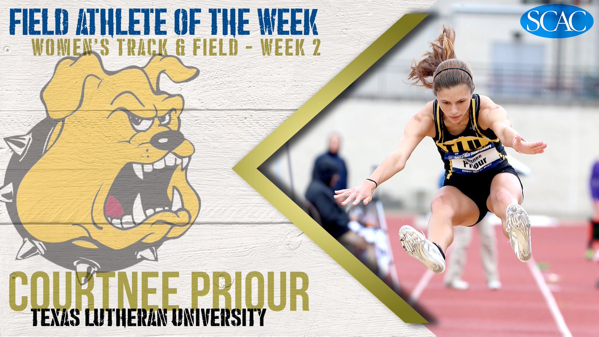 SCAC_Sports's tweet photo. Courtnee Priour of @tluathletics earns #SCACwfield Athlete of the Week l RELEASE: https://t.co/tiLfwYBZIw #SCACpotw #d3tf https://t.co/Gay36e0CxF