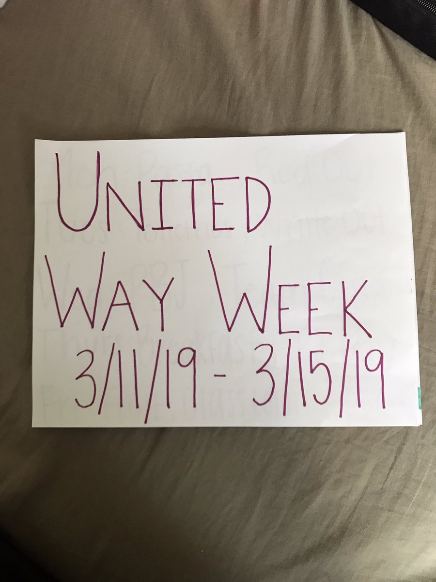khsunitedway's tweet photo. United Way is coming upon us! Check out these pictures to see what you have within this upcoming week! We will be having a spirit week, a drive, pancake eating contest and out volleyball tournament! Come see us during lunch starting tomorrow to sign up! $5 per person! https://t.co/Tn2LdzECRF