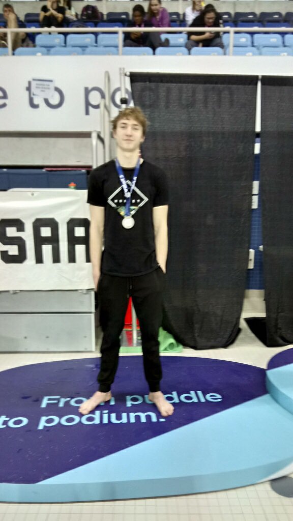 MrsWaiteSCDSB's tweet photo. Congrats to Caleb N and Charlie P for your PBs today at #ofsaaswimming2019  
You make OSS proud. 
Day 1 = huge success. 
Caleb is sporting an OFSAA silver medal for open 100 backstroke. 
Keep the energy going for Day 2! @OSSAnnouncement https://t.co/9HuSdpdwhU