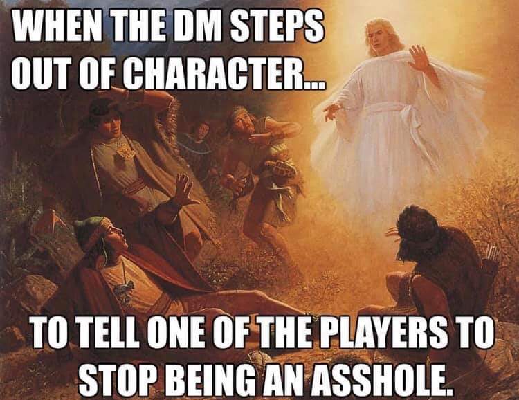 Show of hands on who has had to threaten to start smiting if people didn't get their act together? 🙋‍♀️ #dmproblems #podcast #tabletop #rpg #ttrpg #dungeonmaster #playerproblems #dungeonsanddragons #dnd #sweetteanddnd #breakingcharacter #dontbeadick