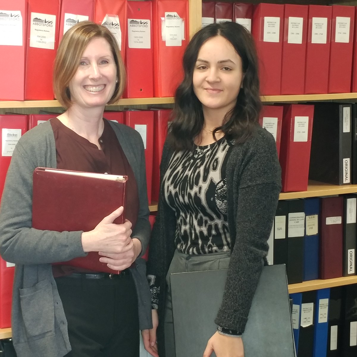 ABTatUFV's tweet photo. Susan and Damaris, two #ABTatUFV students, hard at work on their @City_Abbotsford practicums. A heartfelt thank you to the city departments hosting their #ABTPracticum! (Photo credit to Marlene L.) @goUFV @DamarisStanciu @SusanA2018 https://t.co/7nMsmKHbPm