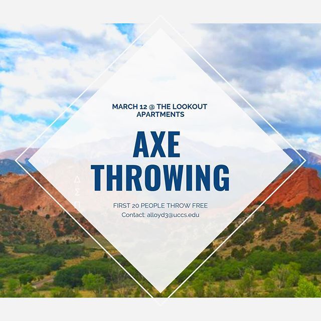Yes, you read that right! AXE THROWING MARCH 12TH FROM 11AM to 3 PM 
Join us at the Lookout on Cragmor next Tuesday for real axe throwing, FREE food, and other fun carnival games!

First 20 people get 3 throws free
$5 for 3 throws
$8 for 8 throws
$25 for unlimited throws #de…