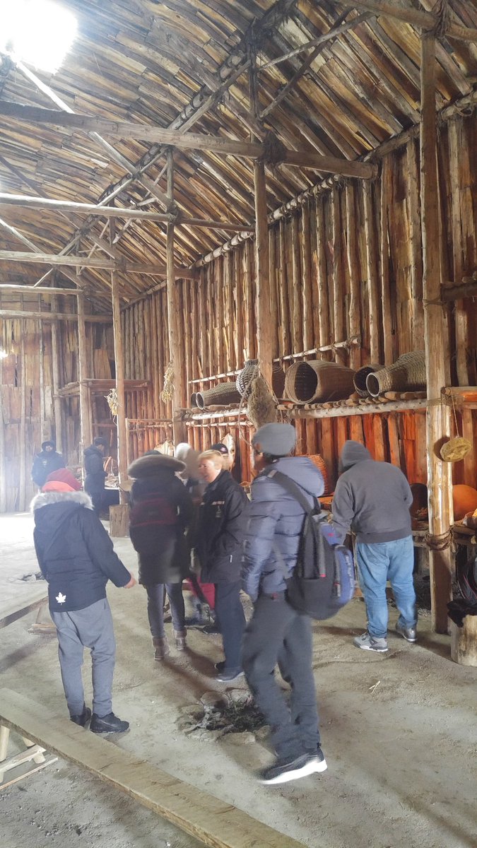 Mr_RBacon's tweet photo. Nelson's ESL class braved the cold and had a great time at #crawfordlake learning about indigenous peoples' history. https://t.co/9gTQlNgopv