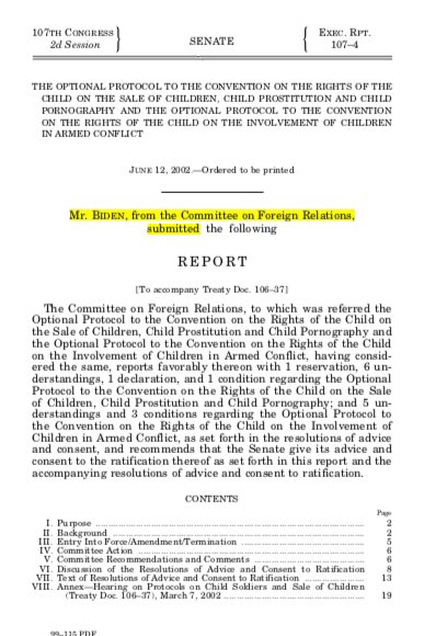 RedRebelReports's tweet photo. #TrueMAGA〽️🦅
JOE BlDEN-CHILD SAFETY-
“OPTIONAL-PROTOCOLS??”

Optional Protocols-Convention-Rights of the Child: (1) the Optional Protocol on the Sale of Children, Child Prostitution...

These protocols should be mandatory! Why aren’t they?! 

#PedoEpidemicWorId
#SaveTheChildren https://t.co/TdFThMCAXH