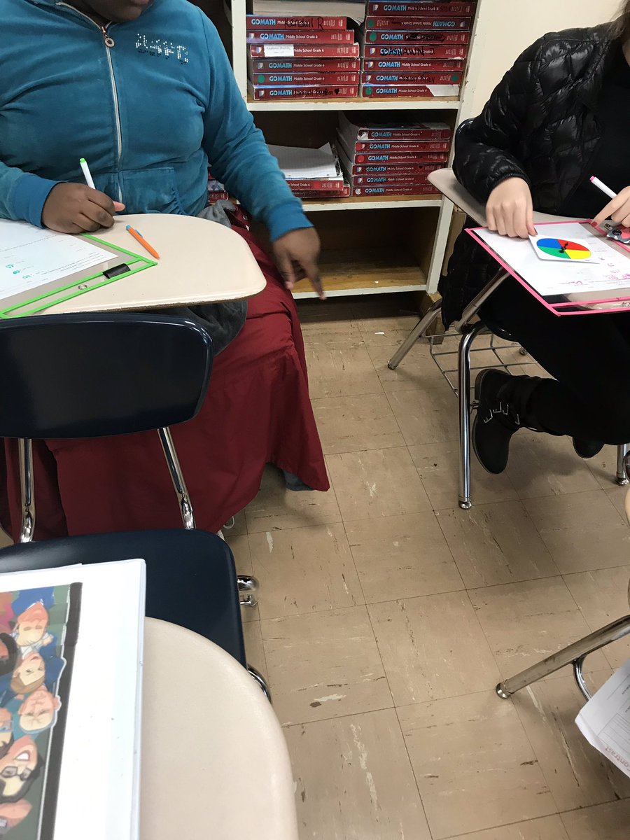 kwomack_teach's tweet photo. My students love math and are so engages when I throw in fidget spinners, colorful spinners, &amp; a little Rock Paper Scissors for application practice. #100percentengaged #mathreallyisfun https://t.co/8oQGYhya6k