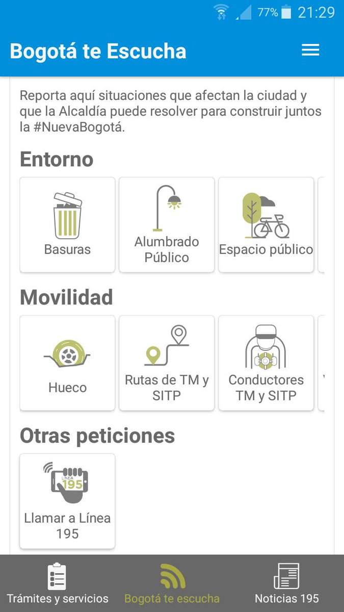 <a href="/MIRA_libre/">Desde la otra orilla</a> <a href="/sitpbogota/">sitpbogota</a> <a href="/USITPOficial/">Usuarios SITP</a> Buenas noches. Ahora pueden reportar todo tipo de novedad en los servicios del SITP a través de la nueva app de SuperCade Virtual. Así podrán tener seguimiento directo a su queja.