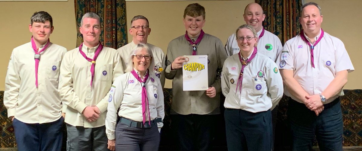 4thCrosbyScouts's tweet photo. Very proud of this young mans achievement. A great speech from Skip too to sum up all his hard work to complete his Chief Scout Gold Award #CSGA #SkillForLife #Celebratesuccess #topaward #scoutingisfun #iscout https://t.co/hRZ4lCcRoB