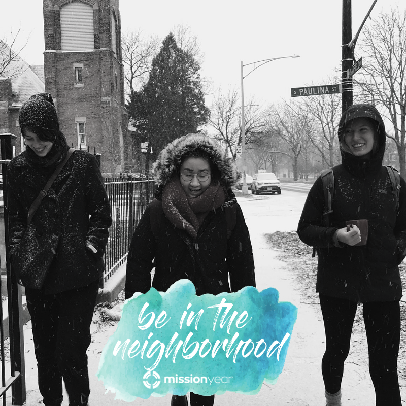 MissionYear's tweet photo. Practicing presence is at the center of our ministry, and our team members invest their time, skills, and energy into their neighborhoods. Are you ready to practice presence in the neighborhood? Apply now https://t.co/pjU0DxeVlm #missionyear #embodylove #neighborhood #gapyear https://t.co/i9rZLSNw7F