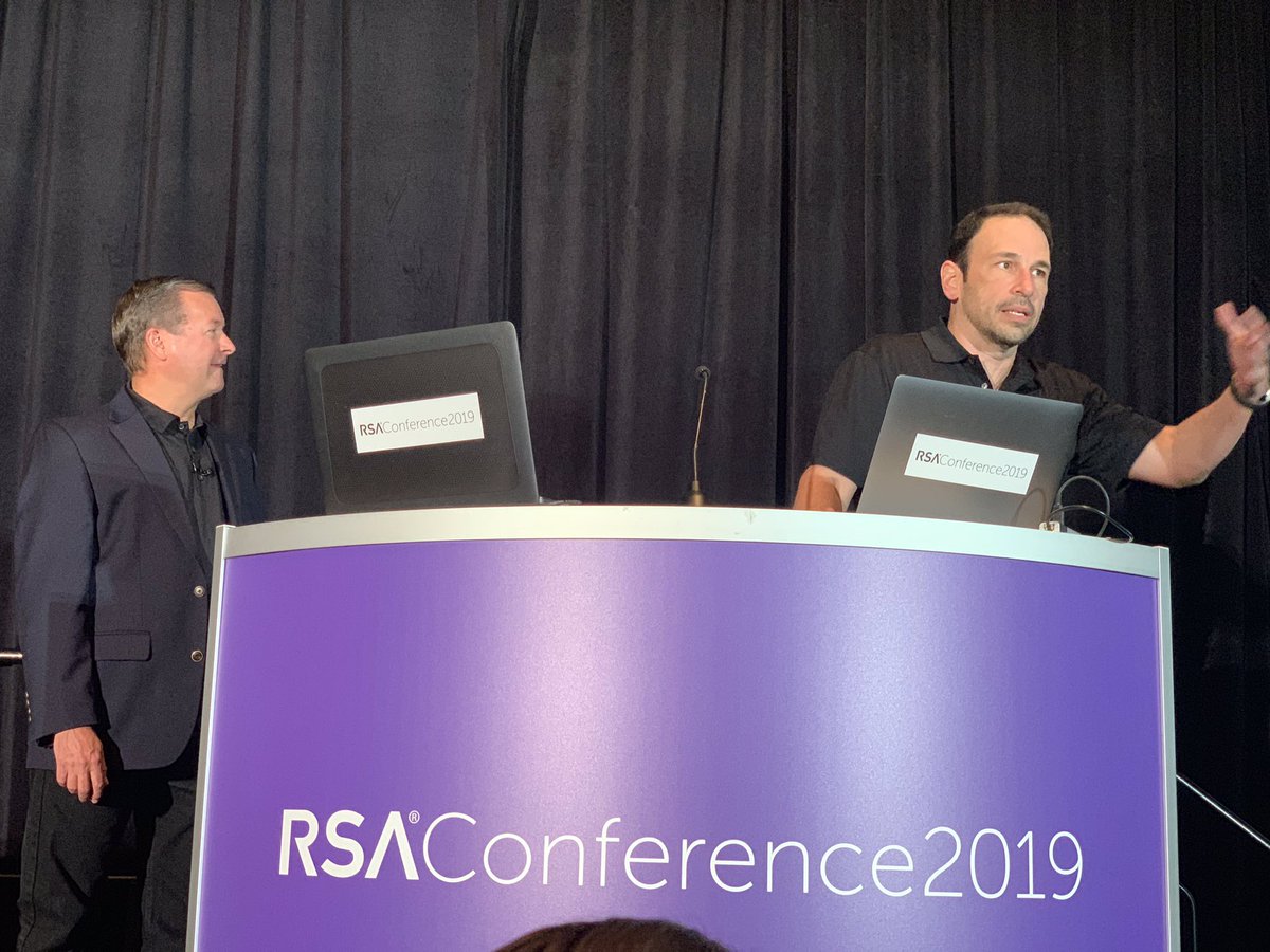 Webroot's tweet image. “Somewhere in the middle is a balance to making end user data private while also keeping end users secure when online.” -@davidmdufour #RSAC #PrivacyVsSecurity