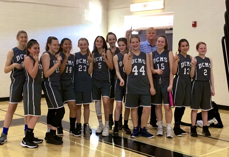 DMHSLadyBball's tweet photo. Congrats to Desert Canyon Middle School for their undefeated season and for being named District Champs!! The future looks bright for DM girls basketball. @DCMSSUSD https://t.co/Q0R3AkZbe0