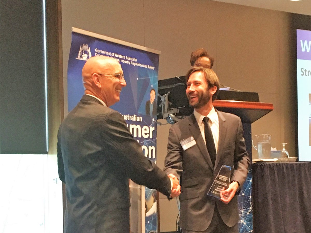 CLCAWA's tweet photo. Fantastic to see 3 Community Legal Centres acknowledged for their advocacy work at the Consumer Protection Awards 2019 #cpawards2019. 
Goldfields Community Legal Centre and @TenancyWA were finalists with @StreetLawWA  winning the Richard (Dick) Fletcher Award. Congratulations! https://t.co/Wo7GFROtLL