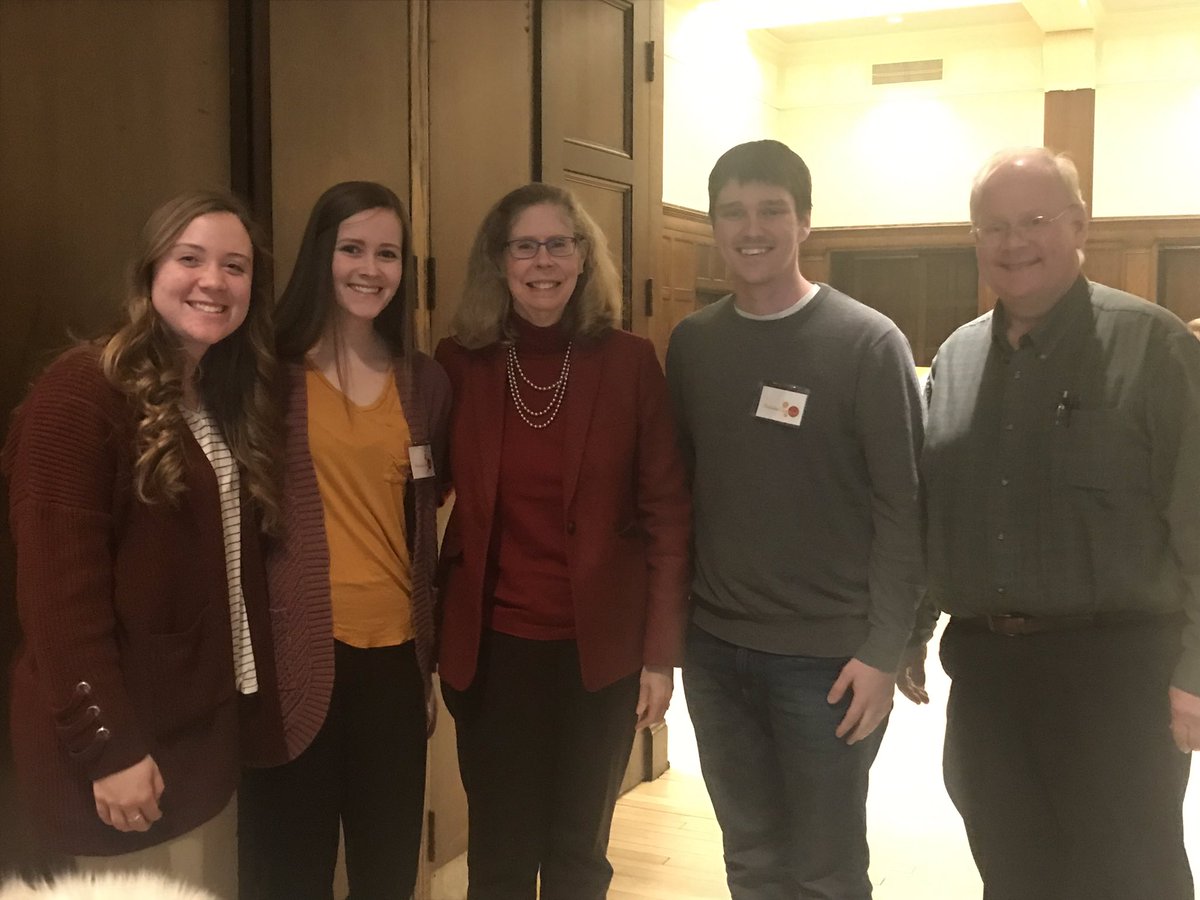 lcampbell3's tweet photo. So happy to honor 3 student workers: @nickoppedal @MelanieVanLoon &amp; Hailey Arthur for monarch conservation efforts while working at USDA-ARS. Such a treat to share our table with President Wintersteen! @IowaMonarchs  @ISUExtension @iastate_cals @ISUANR @JohnLawrenceISU #SEOTY2019 https://t.co/juRE55rcUN