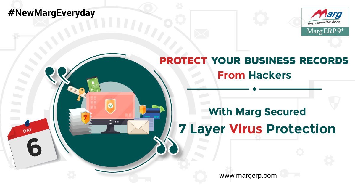 Modernize your data protection strategies with #MargERP's 7 Layer Backup System. A great, exciting and useful feature to help your business from loss of crucial data. Yes, you heard it right. #SaveData #SaveTime with a #NewMargEveryday
 margerp.com