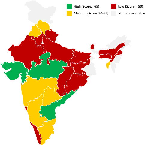 Dalberg_WASH's tweet photo. #WASHSpotlight (2/10) The Index, which is focused on capturing policies and actions by states for managing water, revealed that a majority of states are ‘low performers’ in water management, achieving a score below 50%
@NITIAayog @Water @indiawater @WaterAidIndia @WorldResources https://t.co/O5Mv8S87yd