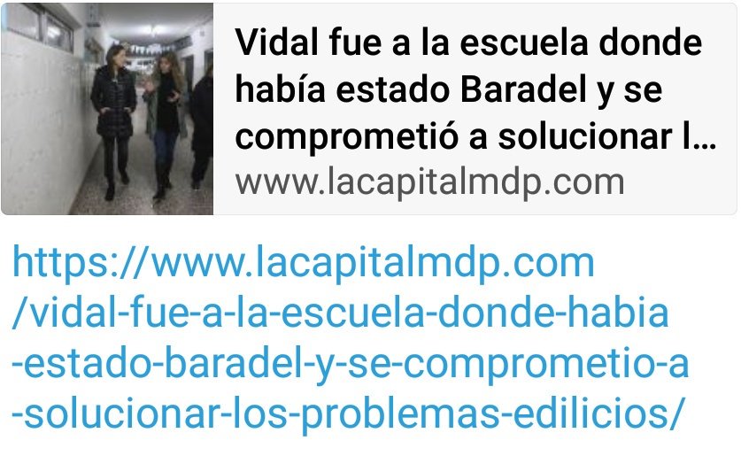 RobiBaradel's tweet photo. Gobernadora @mariuvidal recuerda la Escuela 34 de MDQ que visitó el año pasado? Hicieron mal la obra, se llueve, no tiene agua potable, los baños se tapan y cuando hicieron el reclamo les contestaron: "Falta de presupuesto". Exigimos #EscuelasSeguras 
https://t.co/48Rtslo7hz https://t.co/Iv8507k5hR