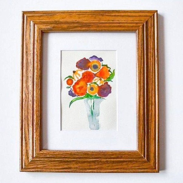 FERNSANDKELP's tweet photo. SUMMER BOUQUET 💐 Hand painted by FERNS &amp; KELP Featured Artist of the Week Sarah Battise of Lynden, WA. ONLY ONE ORIGINAL AVAILABLE this piece is matted with wooden frame, totalling 11"x13" 🖼️ #ArtForSale at https://t.co/MF6K85Q4Ge #pnwlife #wildflowers #pacificnorthwest #WAstate https://t.co/Qs3pDFww4H