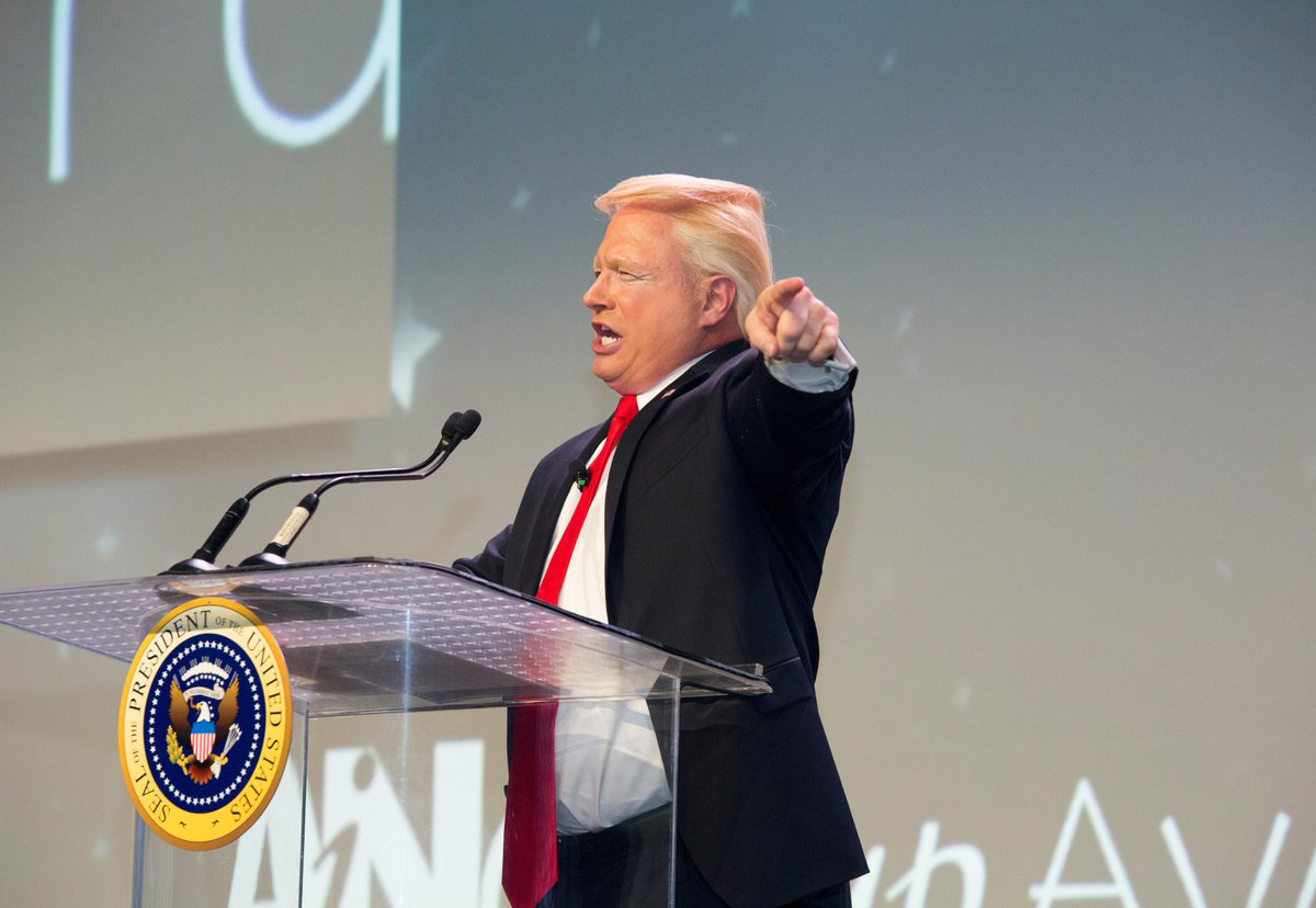 thejohnnyDshow's tweet photo. YUUUGE thanks to STUDIO No 5 who captured these amazing shots from my recent corporate gig performing my Trump stand up in Phoenix. Great event w/ an awesome red &amp; blue audience that was ready to laugh. #trump #donaldtrumpimpersonator #donaldtrumpimpression #trumpimpersonator https://t.co/2eJ7yCes9x