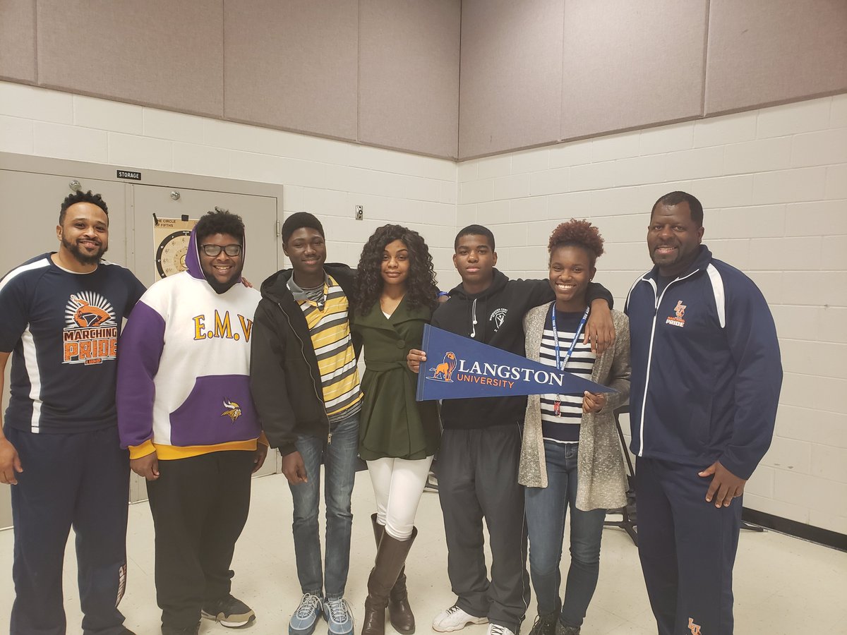 5 seniors racked up $235K in band scholarships to Langston University in Oklahoma today! (T. Walker not pictured)