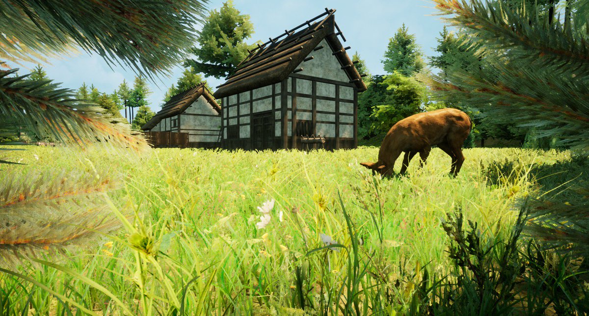 Building a Japanese village! <a href="/UnrealEngine/">Unreal Engine</a> #indiedev #gamedev #games #landscape #indiegame #UE4  #SamuraisEdge