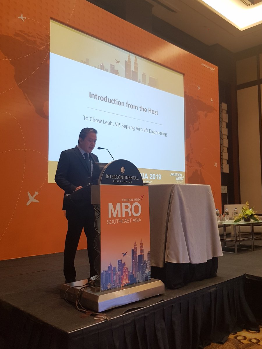 AvWeekEvents's tweet photo. To Chow Leah from #SepangAircraftEngineering kicks off MRO Southeast Asia 2019 to a packed room! #MROEA #MROSEA https://t.co/qnKhw3VSGS