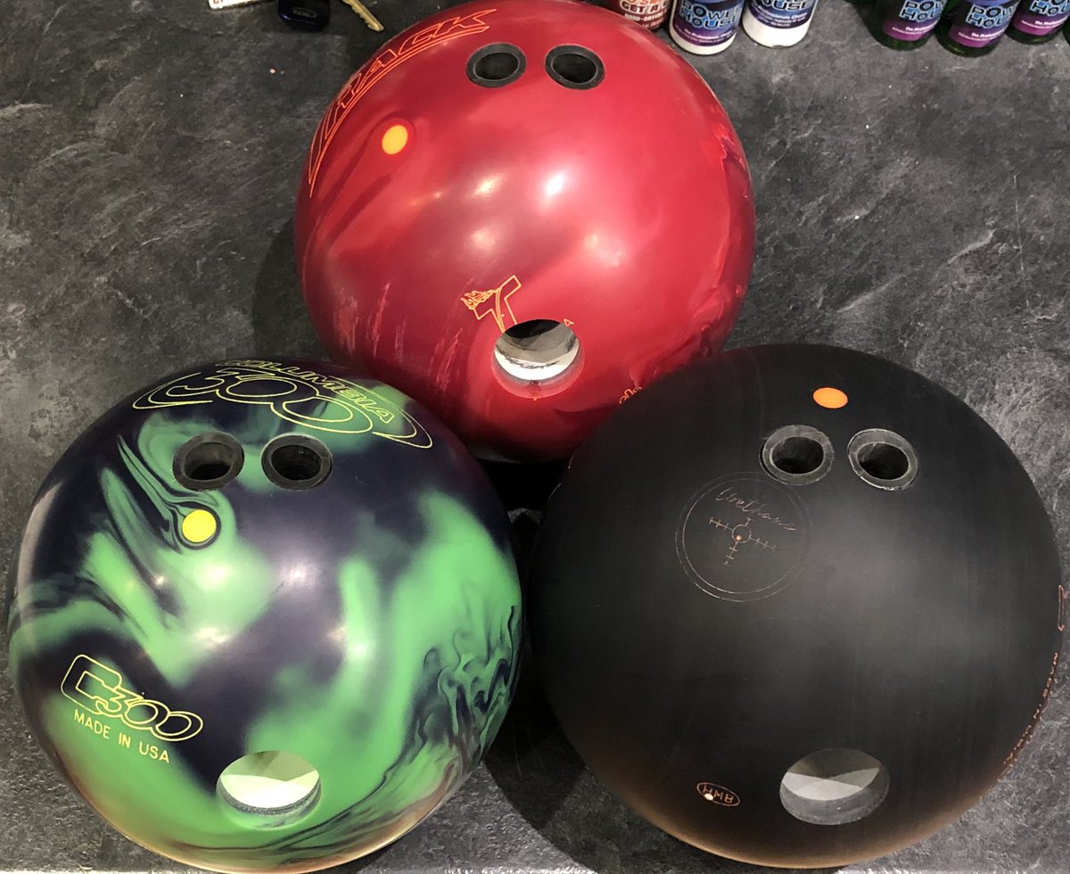 theftylefty's tweet photo. A couple new rocks for Sectionals and the Masters! There’s never a time to stop expanding the arsenal!🎳 #TeamEBI #C300 #TeamEFX #EngineeredforChampions #TeamSillySalmon #ActionProShop #Chaos #KineticRuby #BlackWidowUrethane https://t.co/NYUR9BheHE