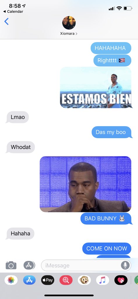 How are <a href="/xio/">Xio</a> and I even friends after this conversation??? 😳🤔😂 <a href="/kayberrios/">Kayla Berrios</a> ayuda por favor! <a href="/ImBadBunny/">BadBunny 🐇🐰👁‍🗨</a> #estamosbien ❤️